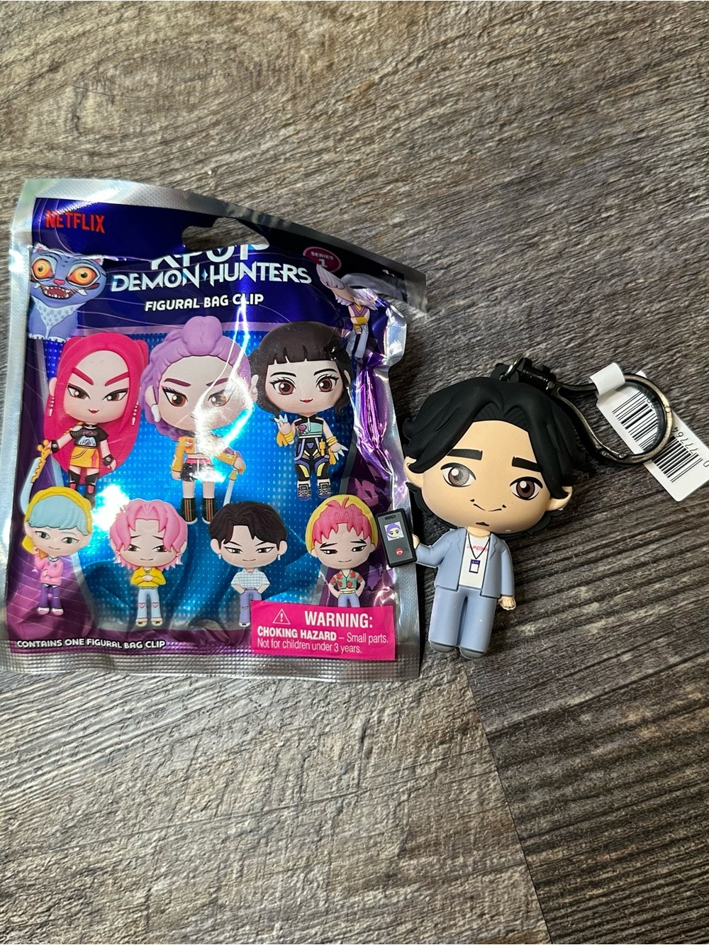 Netflix Demon Hunters Figural Bag Clip Keychain - Black Hair Character